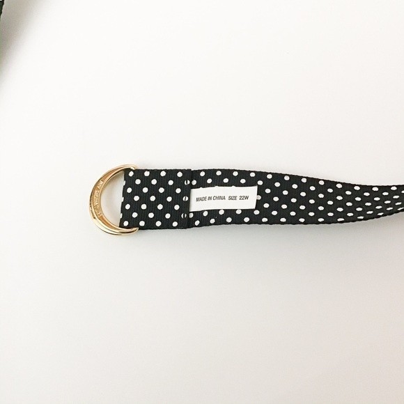 Black and White Polka Dot Belt 22W - Picture 4 of 5